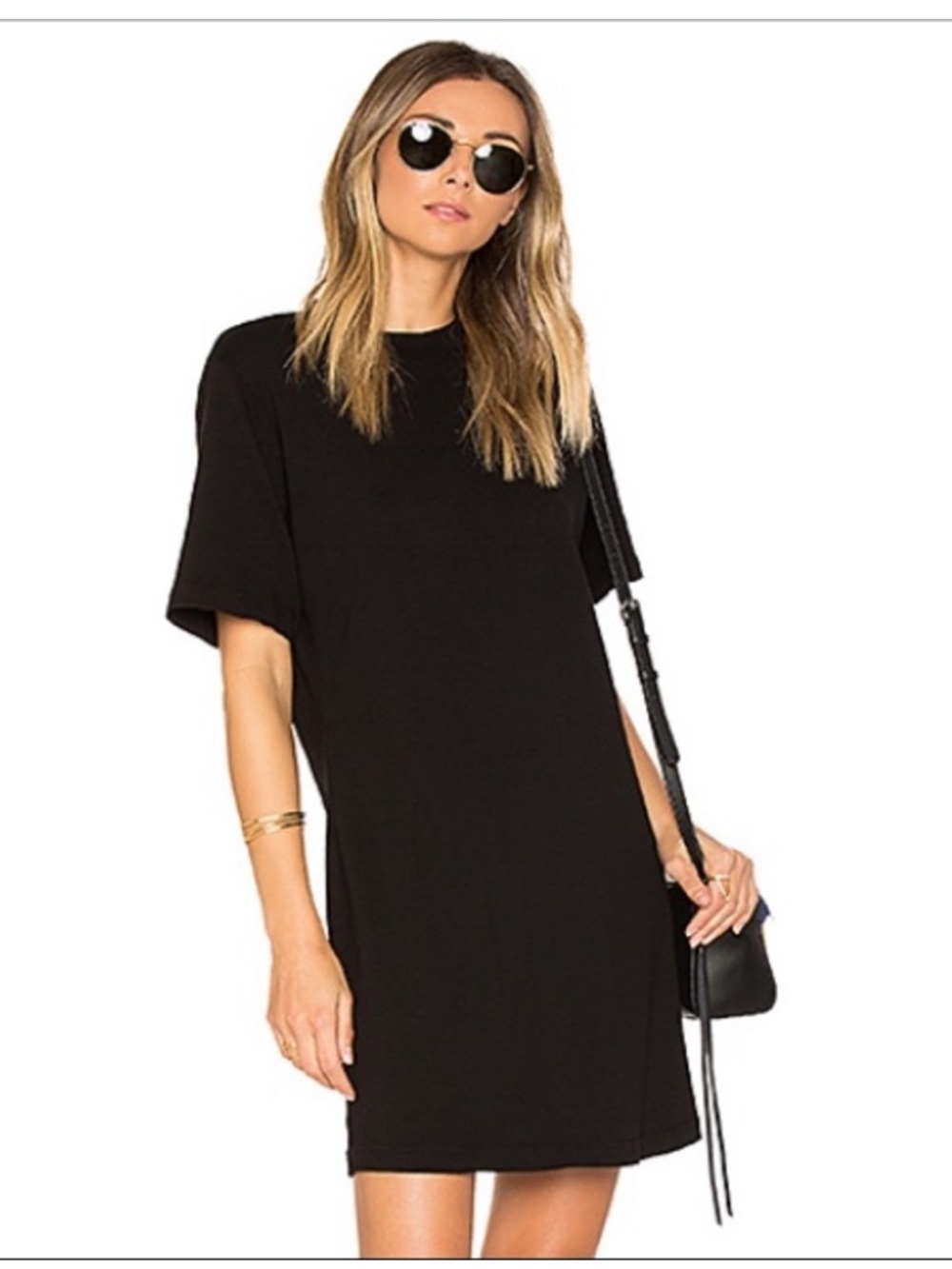 NEW Black Cotton Citizen T Shirt dress Size Small